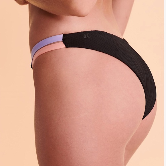 NWOT Hurley High Leg Ribbed Bikini Bottom - Picture 3 of 16